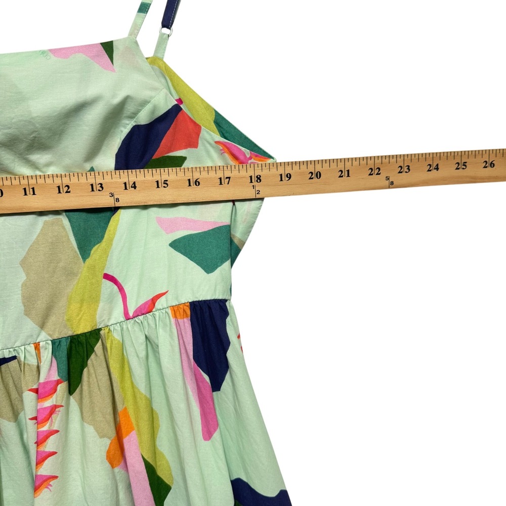 FARM Rio Tie Back Square Neck‎ Tiered Tropical Maxi Dress Sz M - Picture 7 of 12